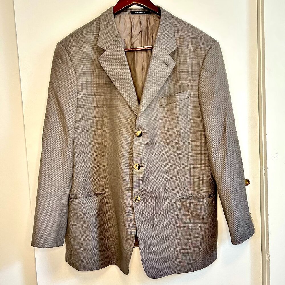 ARMANI Collezioni Italian Wool/Silk Jacket 46R Luxury, quality business suit
